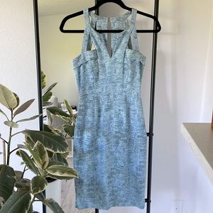 BCBG bodycon midi dress w zipper